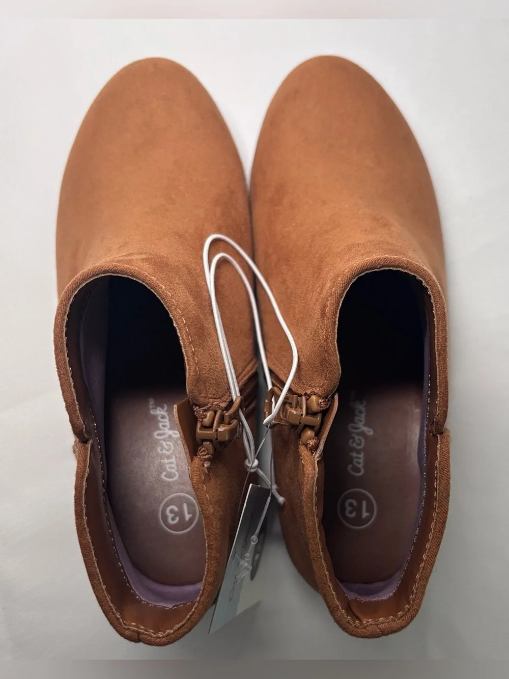 Cat & Jack Penelope Cognac Suede Ankle Boots